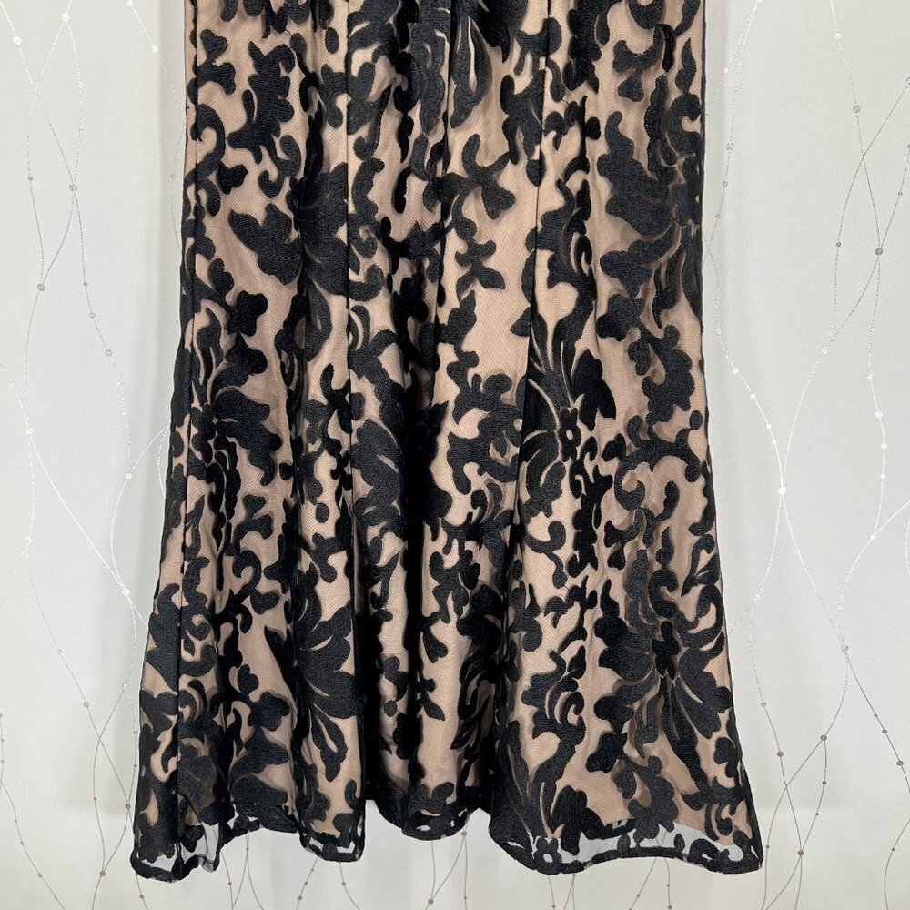 NWT Lovers + Friends Black Lace Beige Formal Gown $348 - Picture 15 of 15